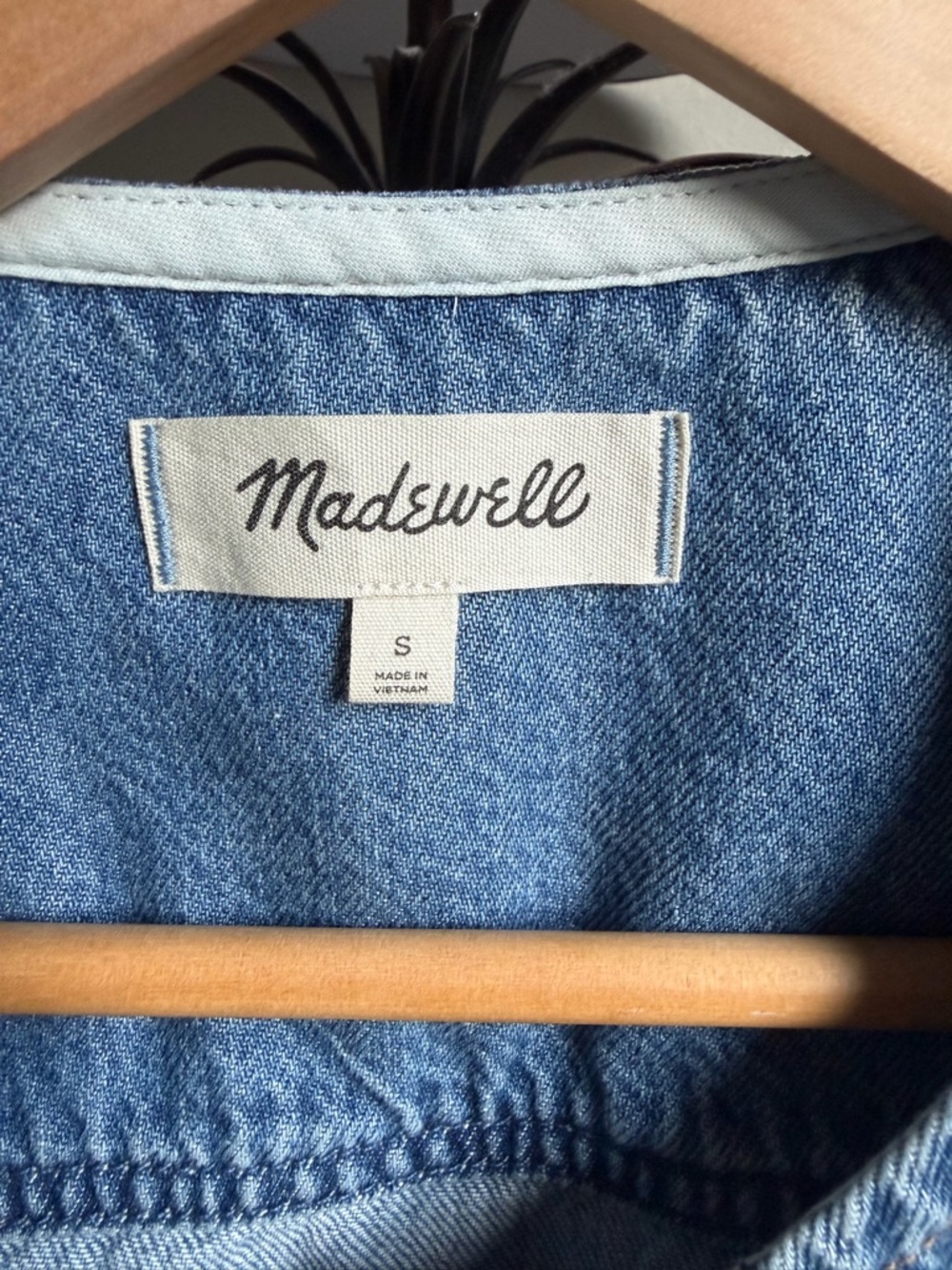 Madewell Blue Denim Vest with Classic Label - Picture 3 of 5